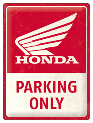 Metalen bord – “Honda Parking Only” – 30x40cm