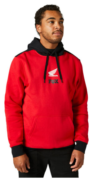 Hoodie – Fox/Honda Wing – Rood/Zwart, Maat L