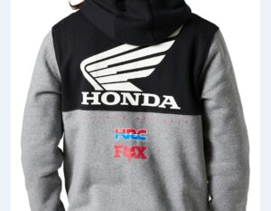 Hoodie – Fox/Honda Wing – Grijs/Zwart, Maat L