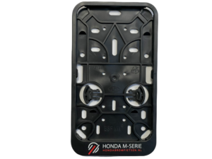 Kentekenplaathouder Bromfiets staand – Opdruk “Honda M-Serie” – Zwart, 100x170mm