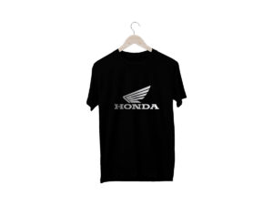 T-shirt – Honda “Wing” – Zwart/wit, Maat L