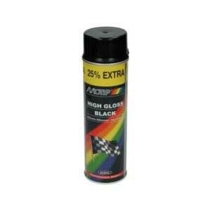Spuitbus Lak – Motip – 500ml – Zwart, hoogglans (04005)