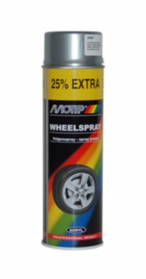 Spuitbus Lak, velgenspray – Motip – 500ml – Zilver (04007)