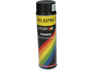 Spuitbus Lak, primer – Motip – 500ml – Zwart, mat (04052)