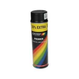 Spuitbus Lak, primer – Motip – 500ml – Zwart, mat (04052)