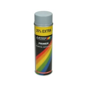 Spuitbus Lak, primer – Motip – 500ml – Grijs, mat (04054)