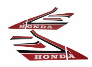 Stickerset kappen - Rood/wit/zwart - model '87 - 8-delig