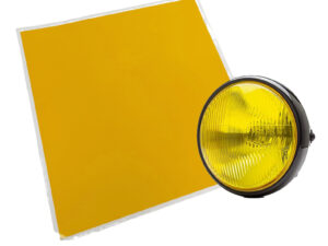 Sticker koplamp - Geel transparant - 250x250mm (warmte resistent)