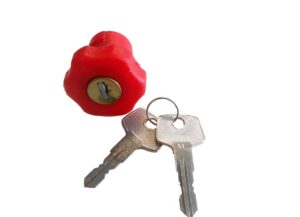 Olietankdop met slot - Rood