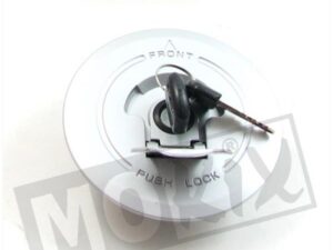 Benzinetankdop + slot - Chroom