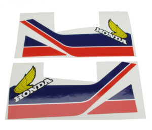 Stickerset kappen - Rood/blauw - model '84-'85 Jubileum (incl. "Honda Wing")