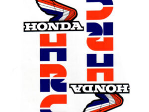 Stickerset "HRC" - Rood/blauw (incl. "Honda Wing")
