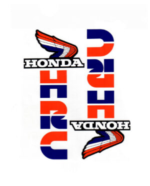 Stickerset "HRC" - Rood/blauw (incl. "Honda Wing")