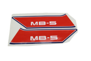 Stickerset tank - "MB-5" Rood/wit - model '79-'83, NH24 Ceramic White