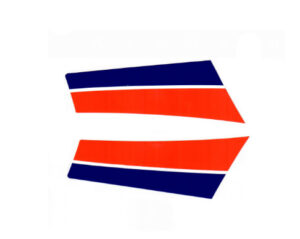 Stickerset kappen - Rood/blauw - model '84-'85 Jubileum (incl. "Honda Wing") - Afbeelding 3