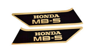 Stickerset tank - "Honda MB-5" Zwart/goud - model '79-'83, NH1 Black (John Player Special)