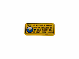 Sticker oliepeil - ENG - Geel - Afbeelding 2