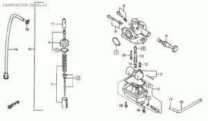 Carburateur, revisieset - Keihin - 12/13mm, HM166 - Afbeelding 2