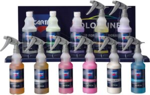 Wandhouder voor flacons 0,5l + 12×0,5l  poets-/reinigingsset – Cartec Colorline