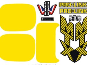 Stickerset compleet - Geel/zwart
