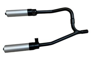 Einddemper dubbel – Zwart (incl. montagerubber)