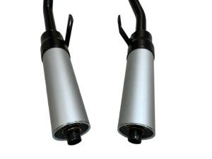Einddemper dubbel – Zwart (incl. montagerubber)