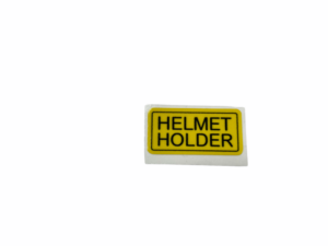 Sticker helmhouder - ENG - Geel