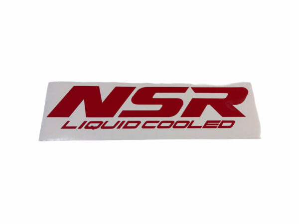 Sticker radiateurkap - "Liquid Cooled" Rood