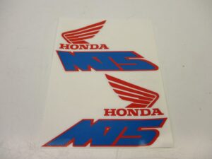 Stickerset tank - "Honda Wing/MT5" Blauw/rood - model '90-'92, Wit