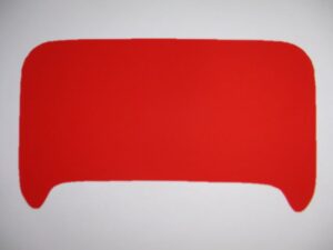 Sticker koplampspoiler - Rood - model '84-'92, Wit