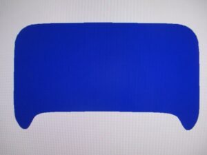 Sticker koplampspoiler - Blauw - model '87-'92, Wit