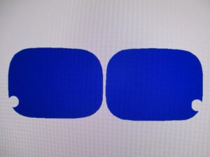 Stickerset zijkap - Blauw - model '87-'92, Wit/Blauw