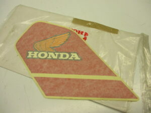 Sticker tank links - "Honda Wing" Rood/wit/oranje - model Wit [NOS]