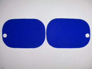 Stickerset zijkap - Blauw - model '87-'92, Wit