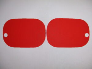 Stickerset zijkap - Rood - model '84-'92, Wit