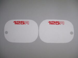 Stickerset zijkap - Wit - model '83, Rood