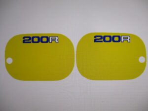 Stickerset zijkap - Geel - model '83, Rood
