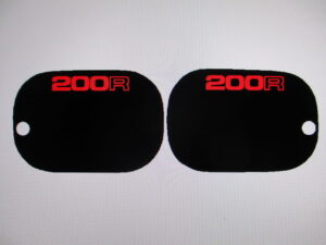 Stickerset zijkap - Zwart - model '83, Wit