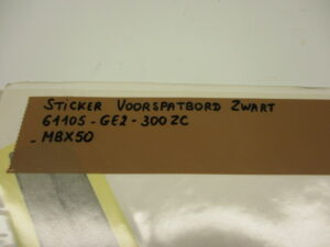 Sticker voorspatbord - Streep Zwart - model NH1 Black [NOS] - Afbeelding 2