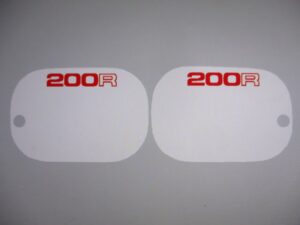 Stickerset zijkap - Wit - model '83, Rood