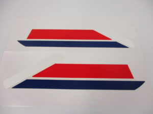 Stickerset tank - Streep Rood/blauw - model '79-'83, NH24 Ceramic White