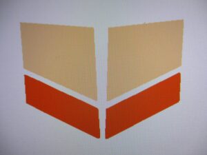 Stickerset zijkap - Geel/rood - model '82-'86, R110 Monza Red