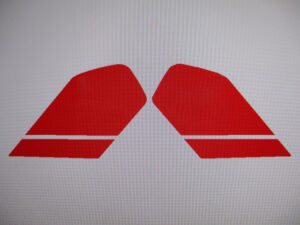Stickerset tank - Rood - model '82-'86, NH111 Cortina White