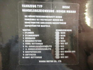 Sticker tank, technische gegevens - DEU - Zwart