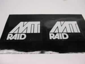 Stickerset "MT RAID" - Wit/zwart