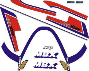 Stickerset compleet - Wit/blauw/rood