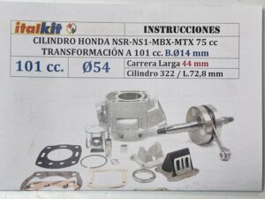 Cilinderset 100cc - Italkit - 54mm - Incl. krukas 44mm (fluisterpoort, Nikasil) - Afbeelding 12