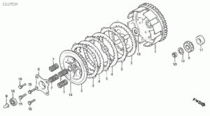 Koppeling, compleet gereviseerd (50cc modellen) - Afbeelding 3