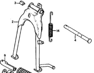Middenbok-/onderstandaard, rubber - Afbeelding 2