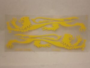 Sticker ruit - "Malossi Lion" Geel, 30x13cm